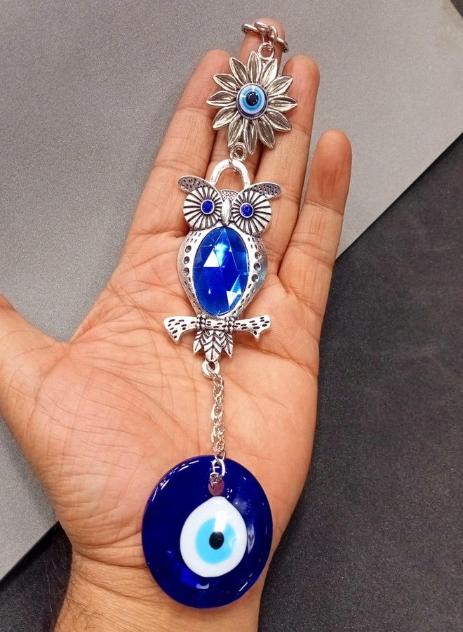 DT DECTONE Evil Eye Hanging for Home Lucky Owl Nazar Battu for Home Protection, Good Luck Charm and Prosperity at Office and Home and Car (Pack of 1) - Image 4